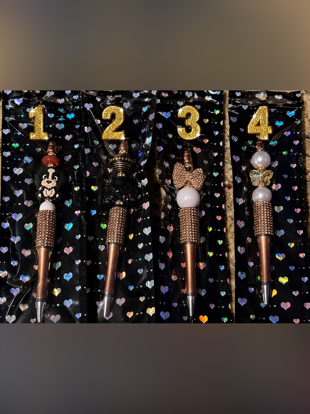 ✍️Hand Crafted Rose Gold Rhinestone Pens✍️
